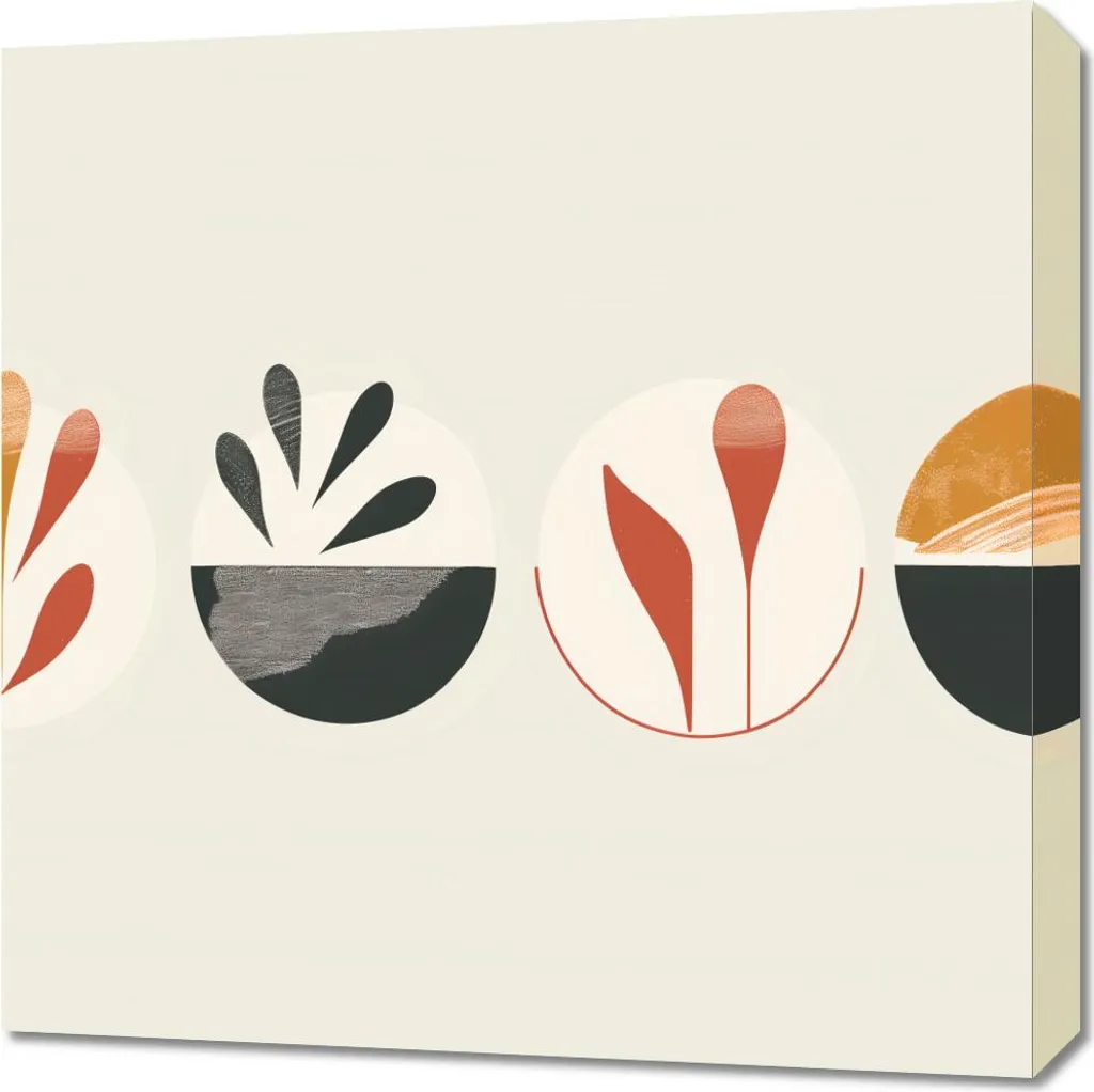 Quadro 60x60 cm Quattro Okrąglaki