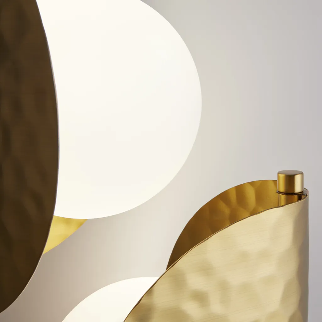Applique dorée Maytoni Tropic avec double diffuseur en verre opalin - 5