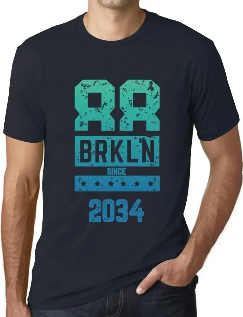 Herren Grafik T-Shirt Brkln seit 2034 – Brkln Since 2034 – Öko-Verantwortlich Vintage Jahrgang Kurzarm Lustige Druck Geburtstag Geschenk Mann