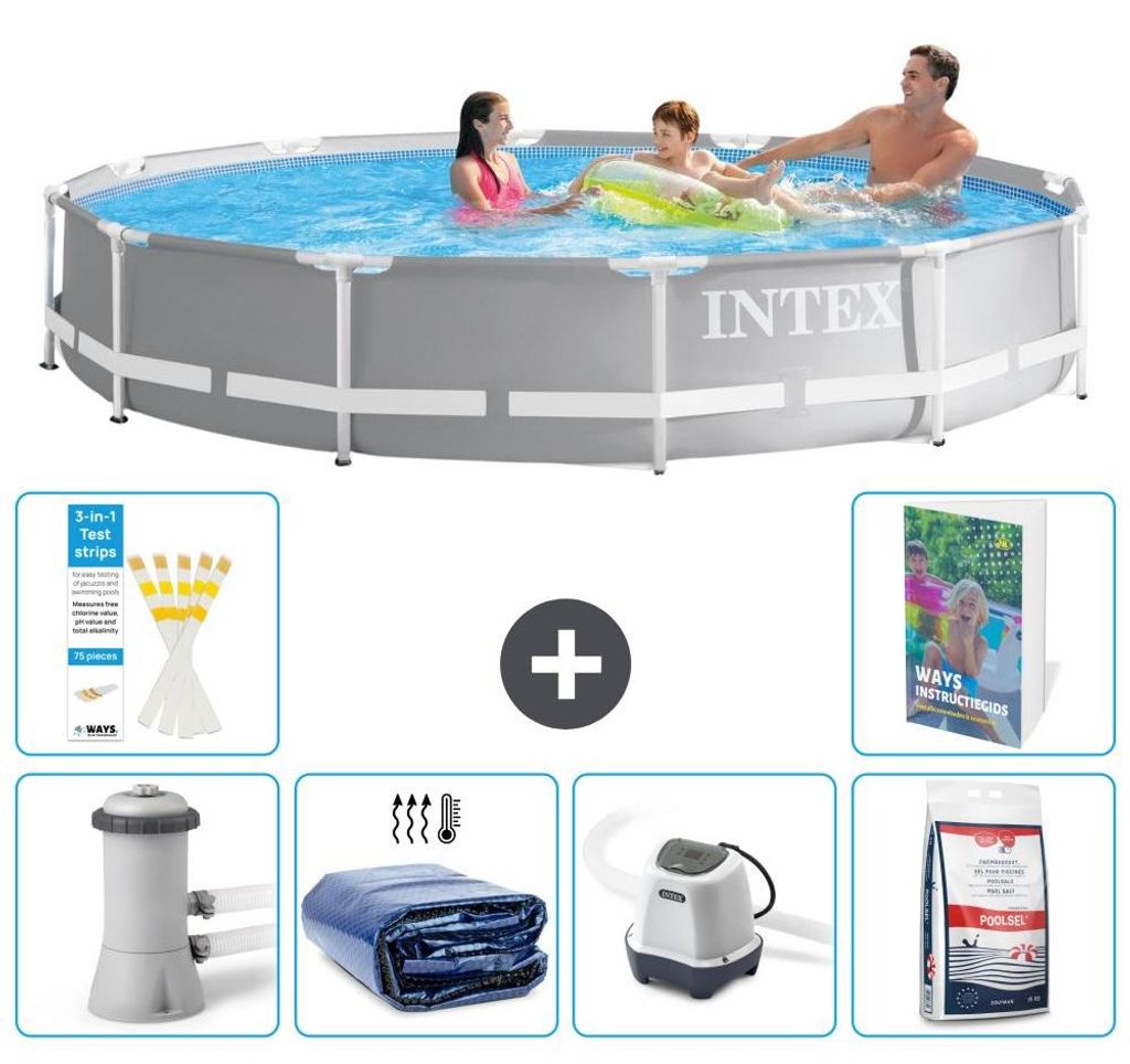 Prism Frame Pool Rund - 366x76 cm - 7-teilig S329