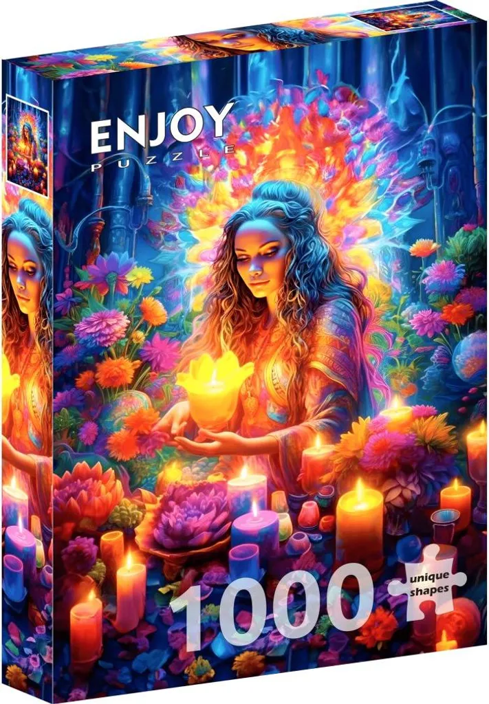 Grand puzzle 1000 pièces adulte Enjoy - Illustration lumineuse zen