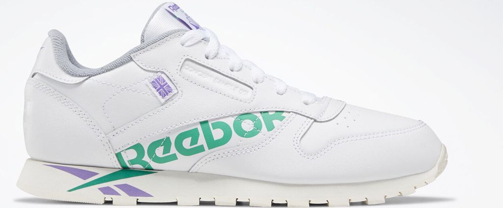 Reebok Classic Leather White Emerald Grape - Weiß, 4,5