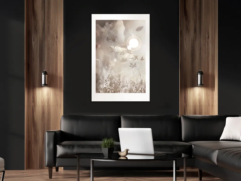 Quadro su Tela Moderno Flare 40x60 cm - Decorazione Foglie Eleganti - 2