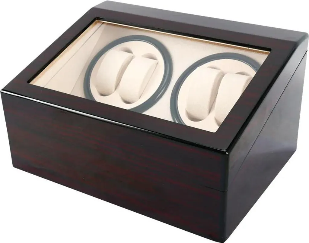 Cofanetto Orologi Automatici 4+6 in Legno e Vetro - Rotore Elegante