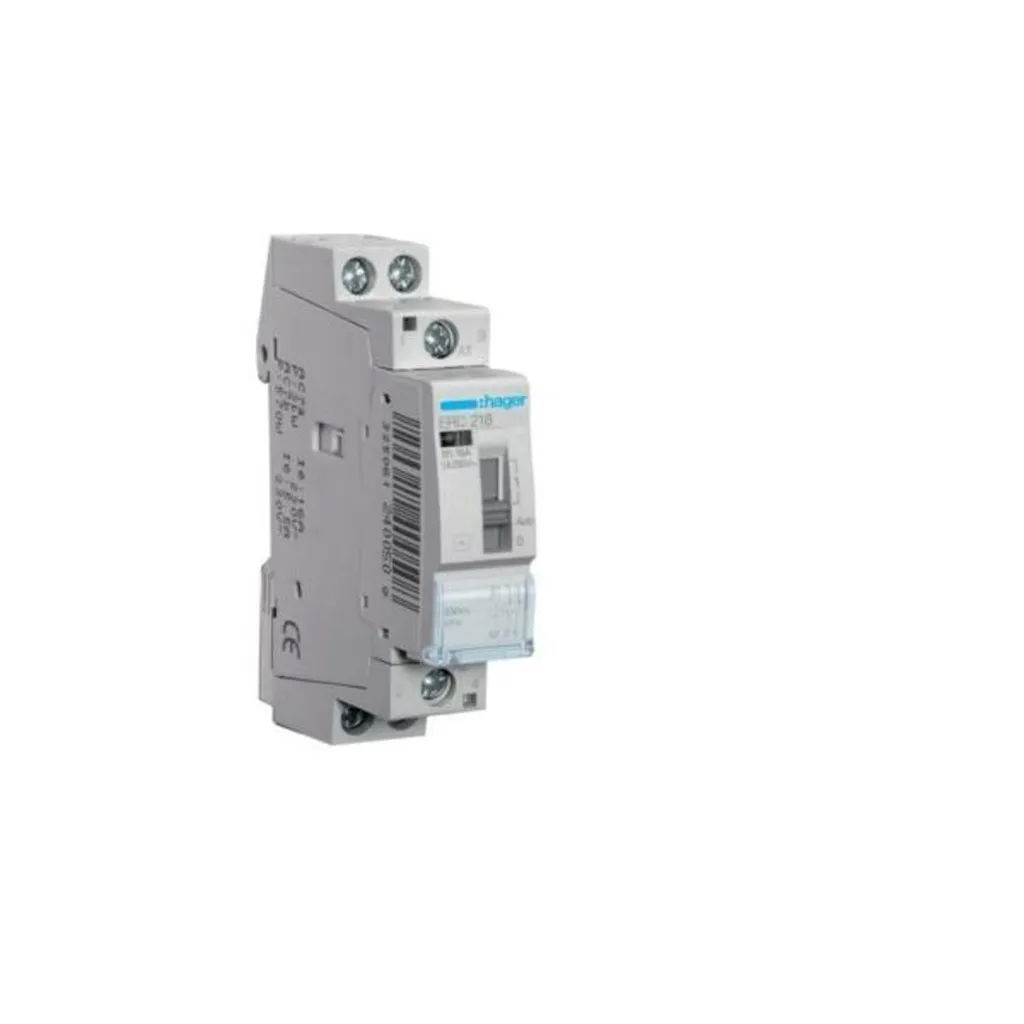 Relais Hager 230V 16A silencieux à montage rail DIN 1S 1O compact