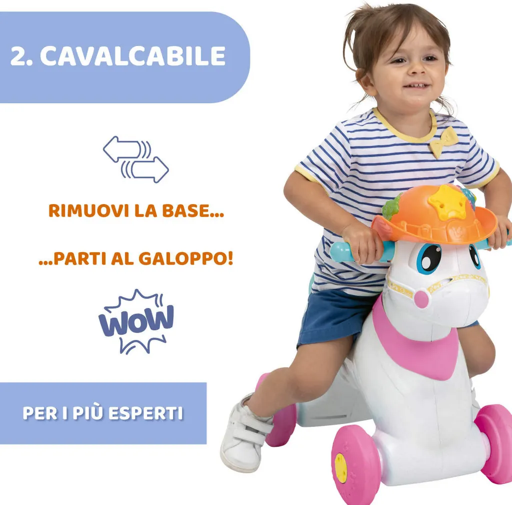 Chicco Classic 00011314100680 Jouet à Bascule et Porteur 2 en 1