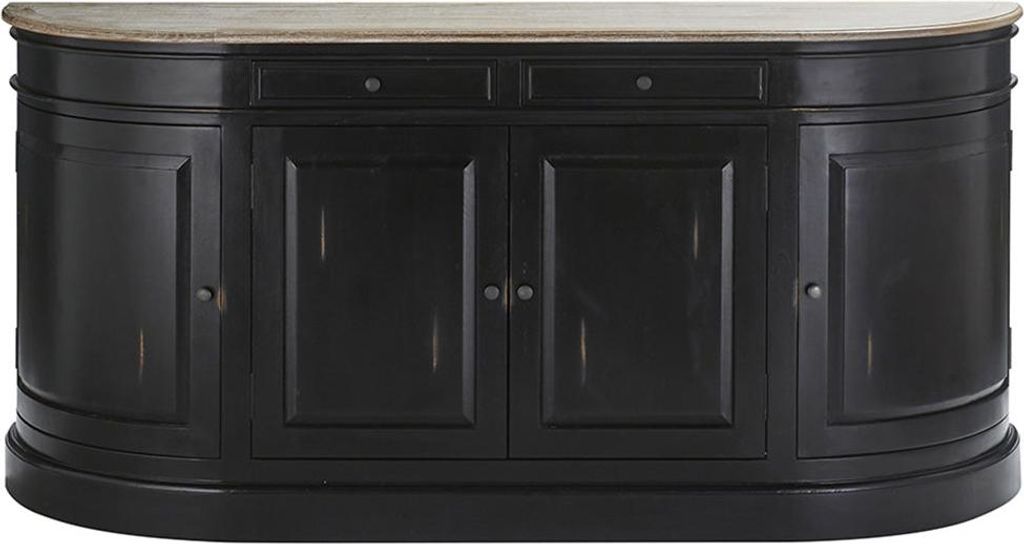 Buffet Mahagoni Teakholz 180 cm schwarz modern