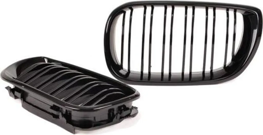 Haricots BMW E46 2001-2005 Noir Brillant - Finition Double Barreau