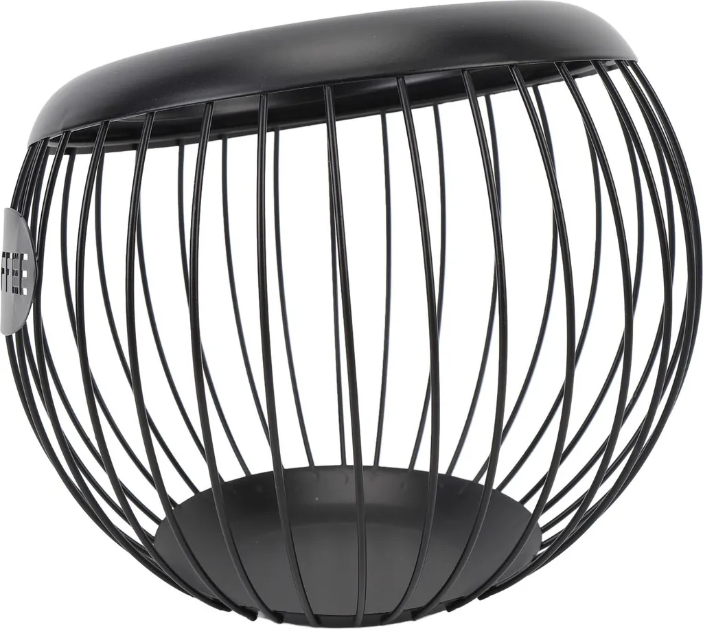Rangement capsules café pour bureau et comptoir panier fer noir robuste