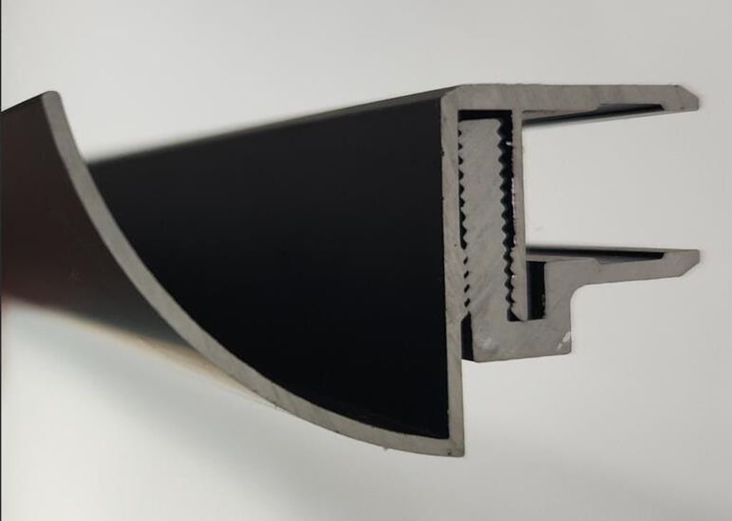 BuyLando Regenrinne für Vordach 150cm Schwarz für Gläser Produktbild 