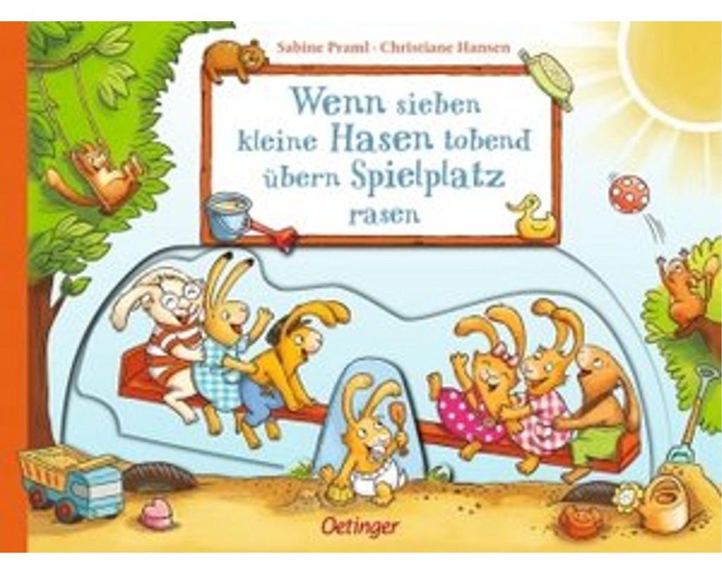 Wenn sieben kleine Hasen tobend übern Spielplatz rasen