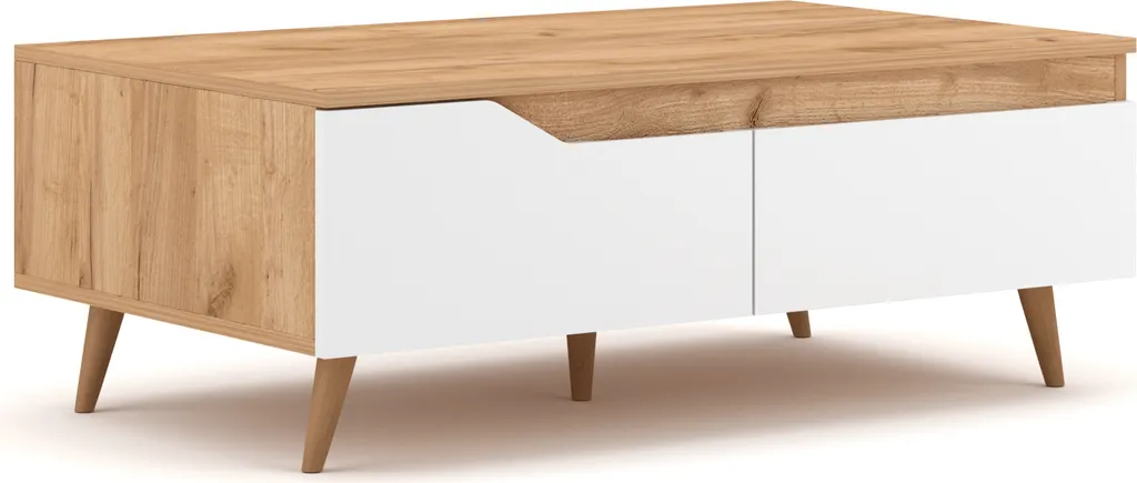 Table Basse de Salon avec Tiroirs Style Scandinave 100cm Modèle Tree - 3