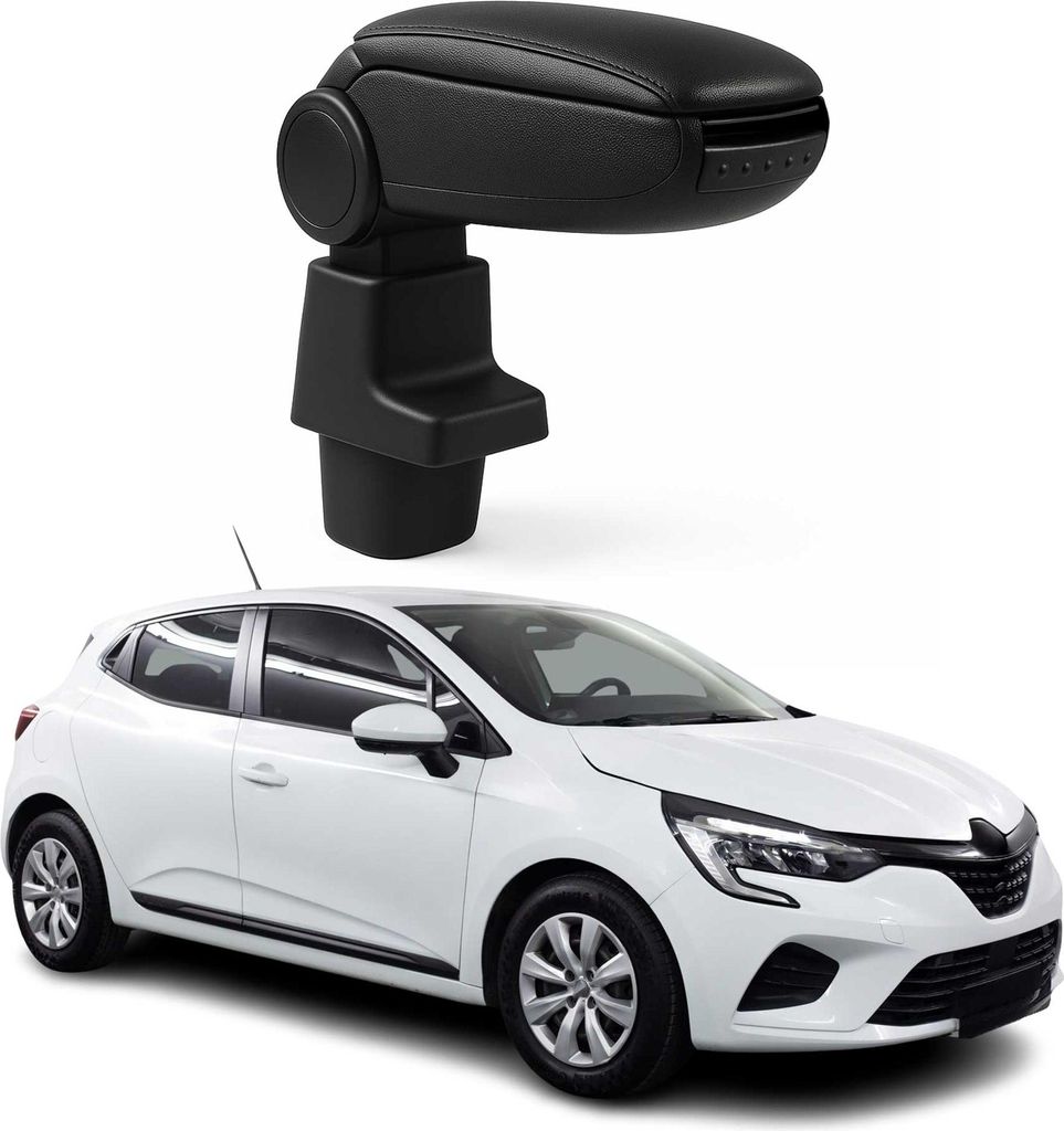 Accoudoir pour Renault Clio V HB 2019-2025 Vinyl Abs Noir Image du produit 