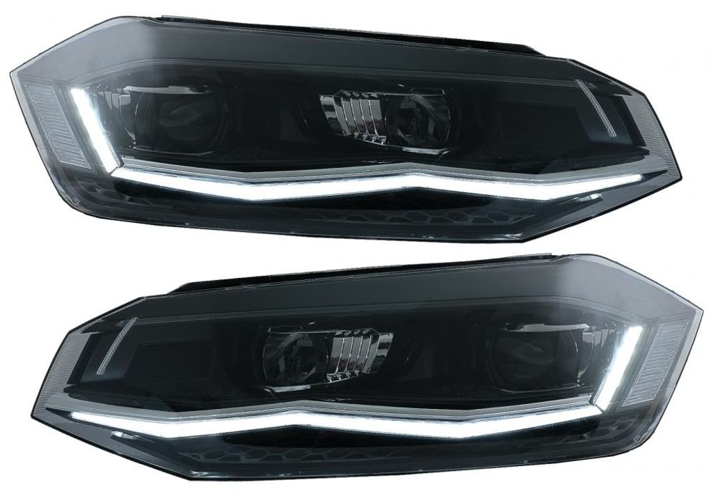 LED TFL Scheinwerfer für VW Polo AW MK6 2018–2020 dynamischer sequentieller Blinker.
