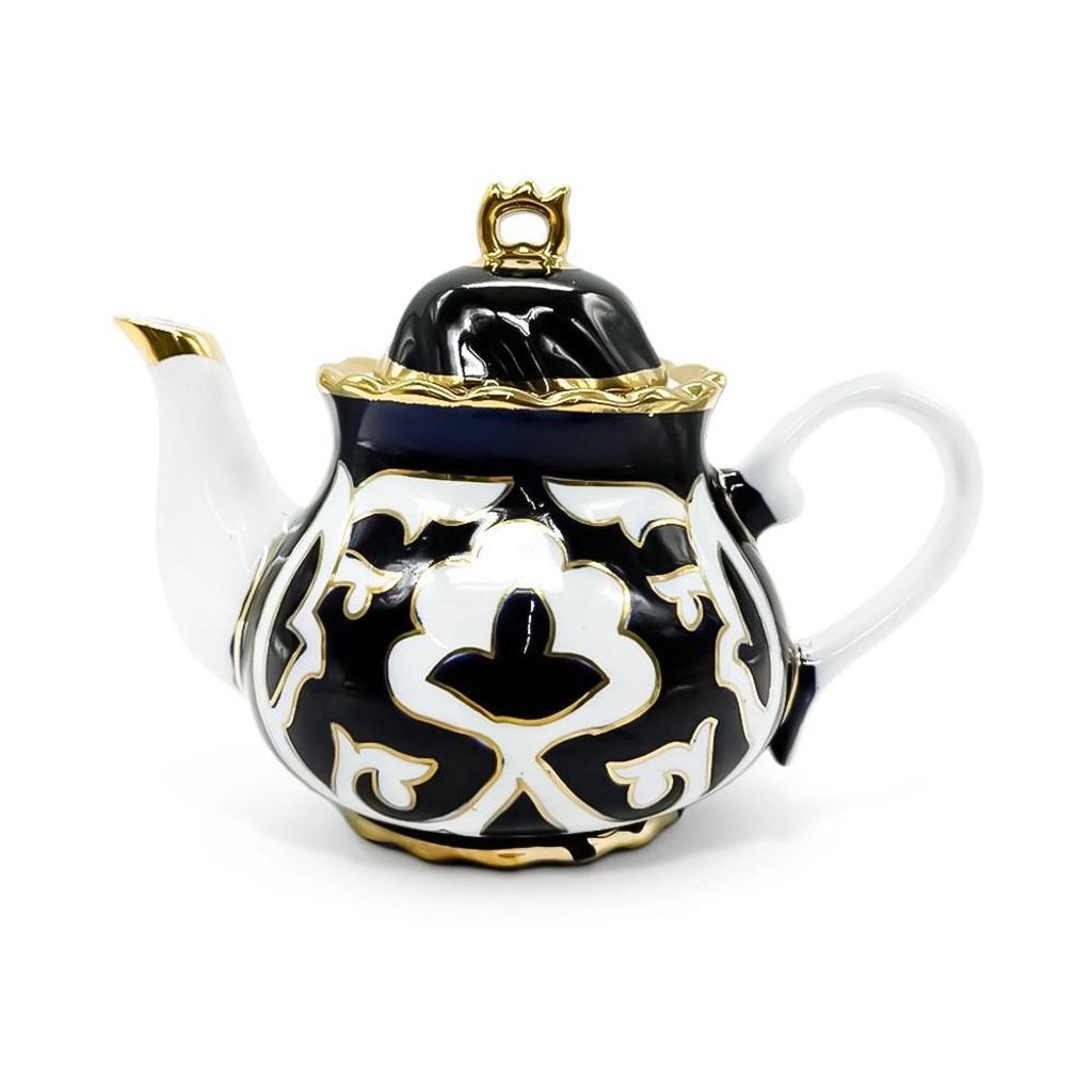 Teekanne Pahta Gul, mit Gold, Porzellan, 900 ml