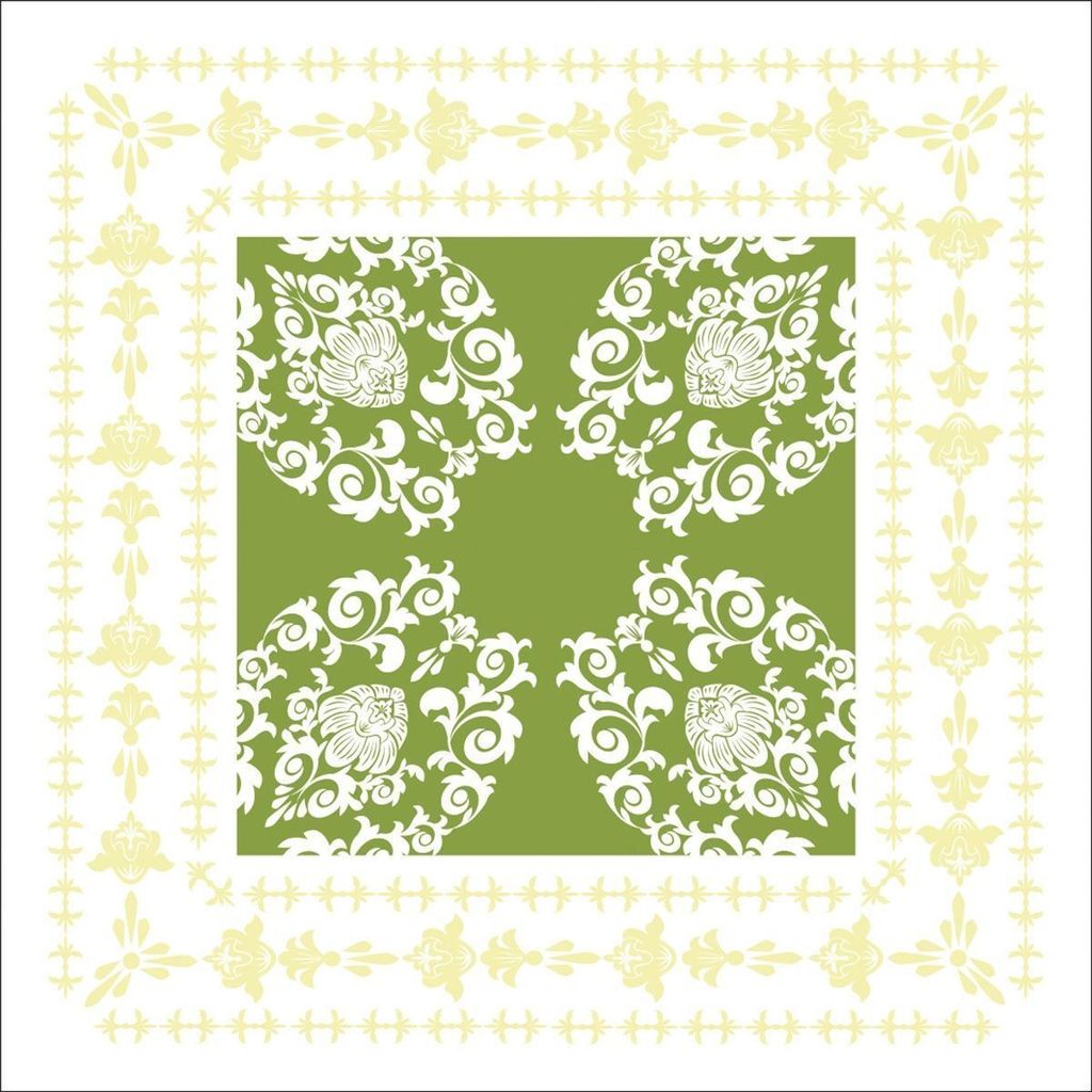 Deckchen Pascal in Lindgrün, Tissue 9-lagig, 90 x 90mm, 250 Stück - Mank