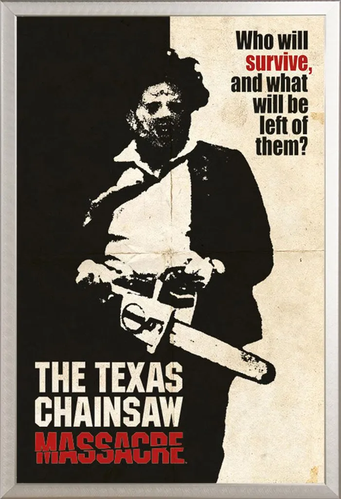 Protégez votre Poster Texas Chainsaw Massacre avec ce Cadre Argenté Pro