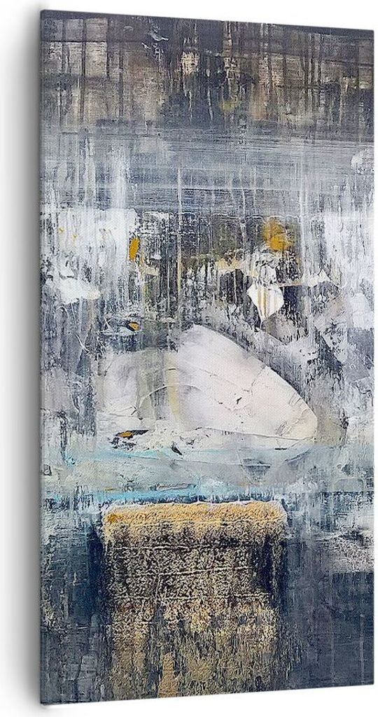 Bild auf Leinwand - Leinwandbild - Abstraktion modern - 65x120cm - Wand Bild - Wanddeko - Leinwanddruck - Bilder - Kunstdruck - Wanddekoration - Le...