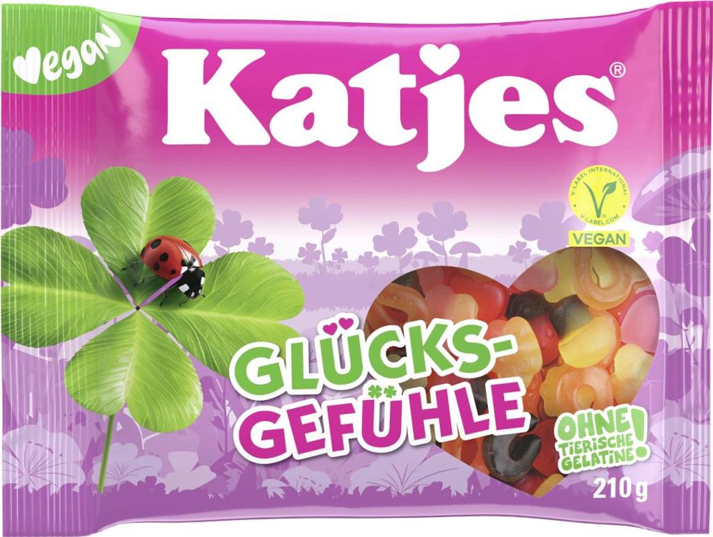 Katjes Glücksgefühle Směs ovocných želé a lékořice veganská Obrázek produktu 