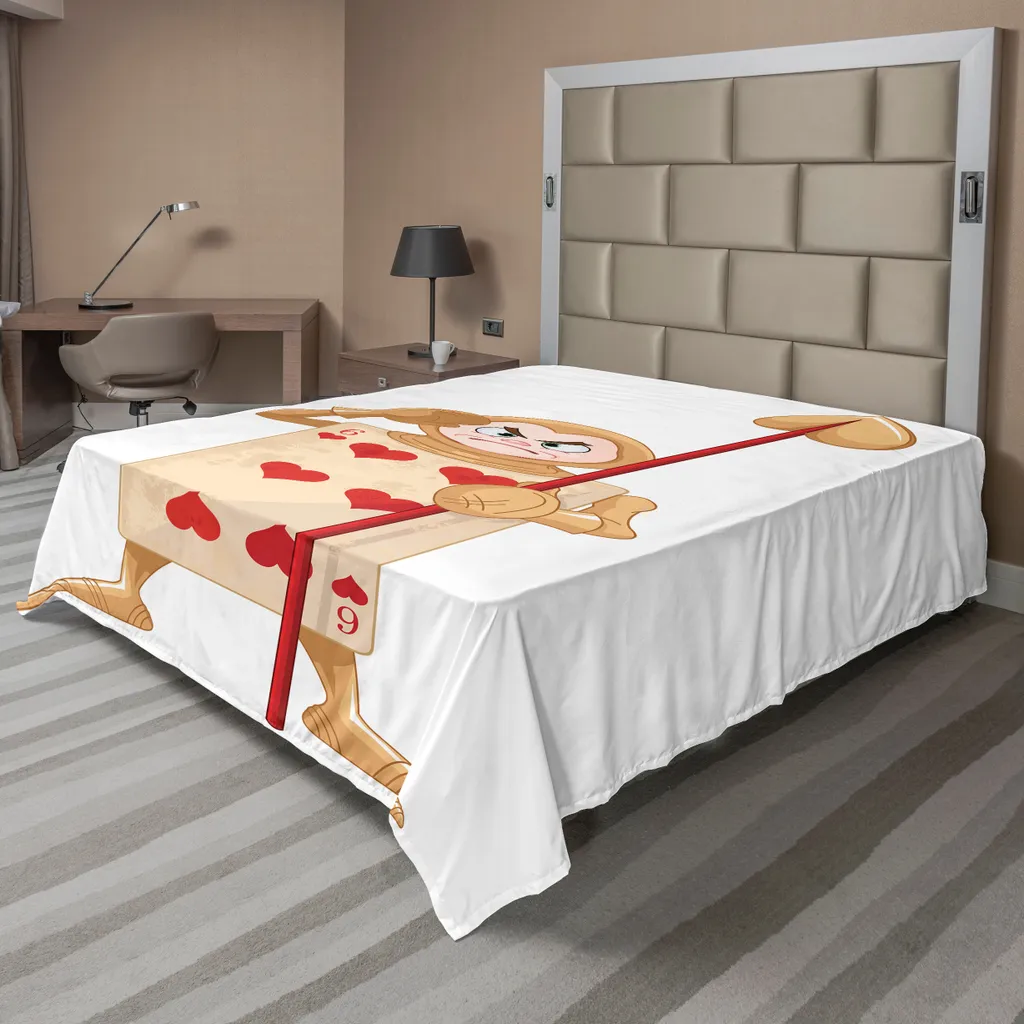 Drap de lit Alice au pays des merveilles doux et résistant 244x205 cm