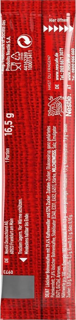 Nescafé 3in1 Sticks, Instantkaffee mit Creamer und Zucker, Produktbild 6