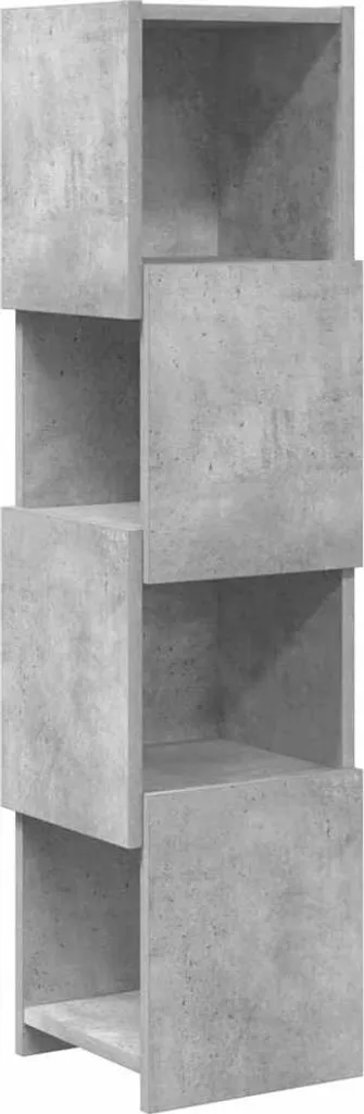 Armadio Angolare Cemento Grigio 102cm - Salvaspazio Design Moderno