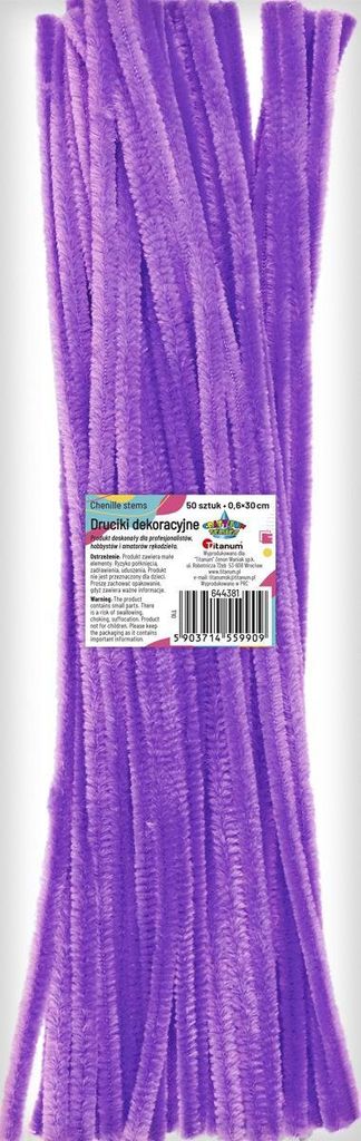 Dekorative Drahtausschnitte violett 0,6x30 cm 50 Stück Titanum