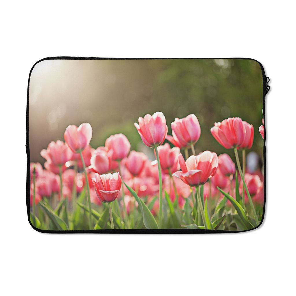 MuchoWow Laptop Hülle 13 Zoll Tulpen - Sonne - Frühling Laptoptasche - Laptophülle - Sleeve - Rundumschutz