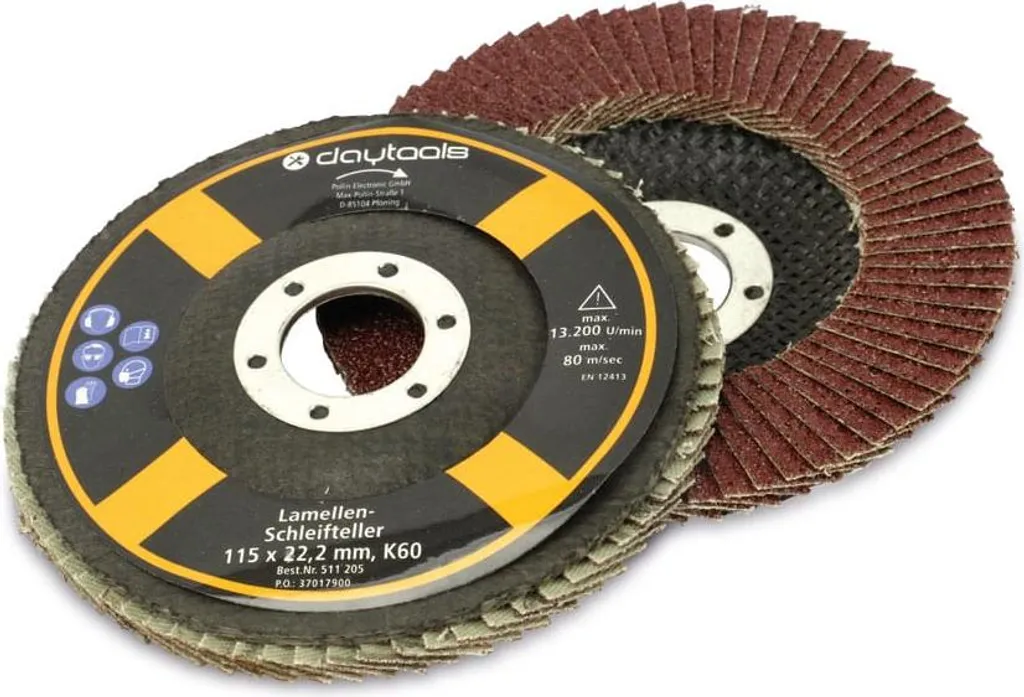 Daytools 5x Disco Lamellare 115 mm G60 - Potenza di Smerigliatura