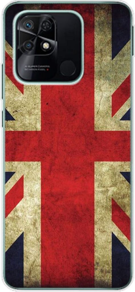 König Design Hülle kompatibel mit Xiaomi Redmi 10C Kunststoff Soft Handyhülle - Handy Case England Flagge