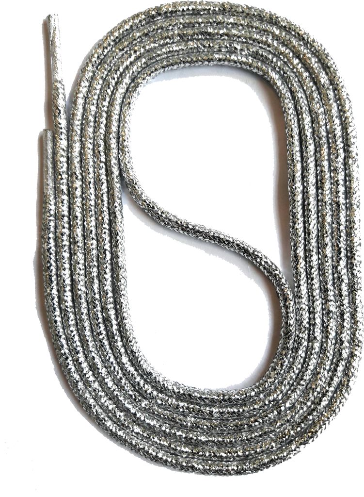 SNORS Schnürsenkel rund - SILBER - 3mm - 110cm Produktbild 