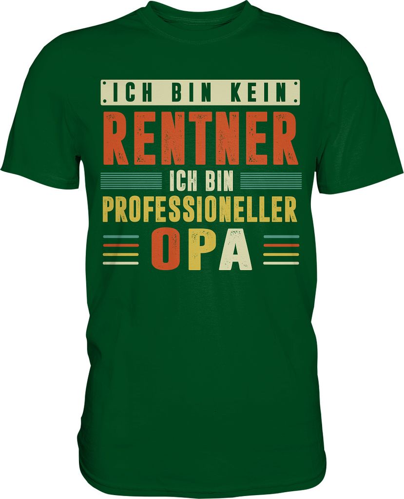 Professioneller Opa Ruhestand Geschenk Rentner T-Shirt – Produktbild 