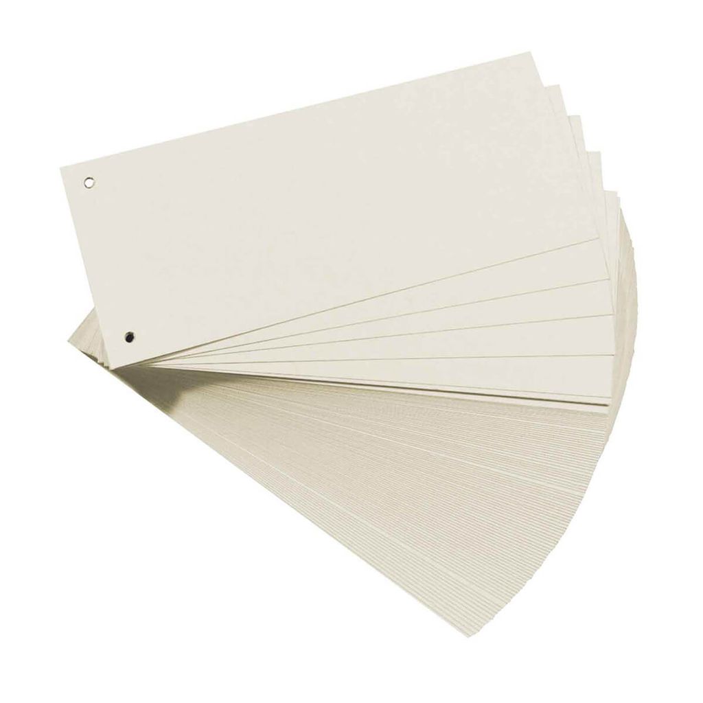 Herlitz Trennstreifen für DIN A4 Manila Karton weiß 100 Trennstreifen