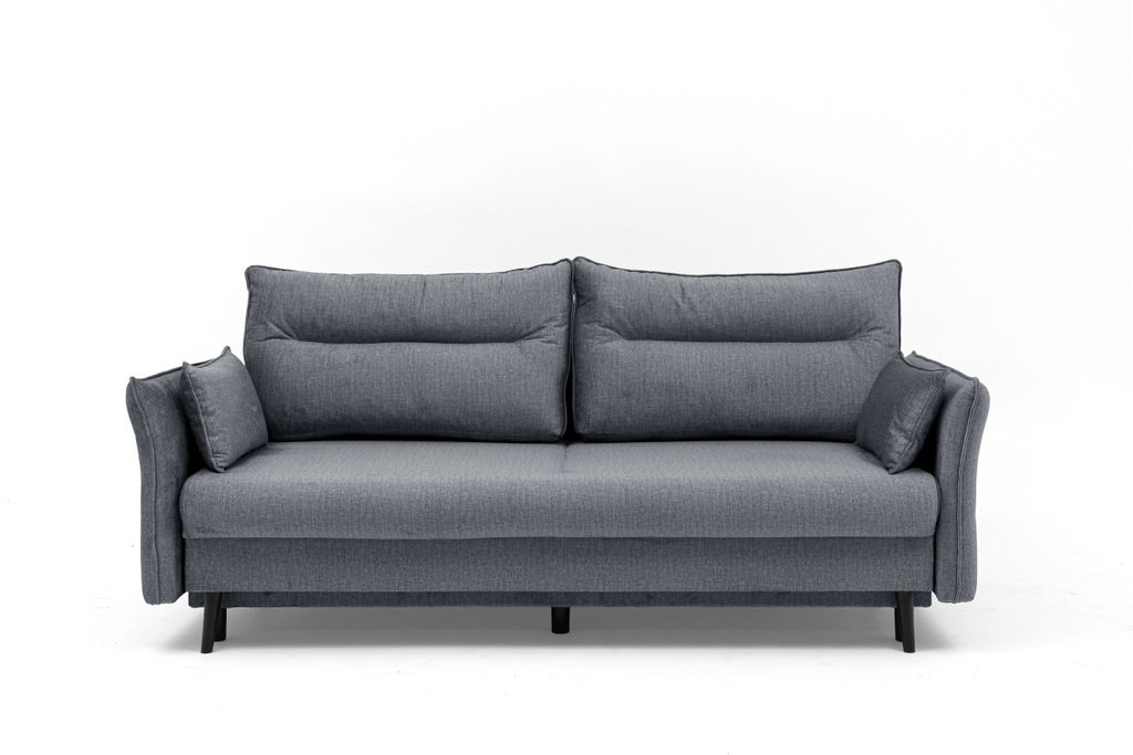 NEXT COLLECTION Schlafsofa Ismena mit Bettkasten Velour Stoff 3-Sitzer Liegefläche 147x190 cm