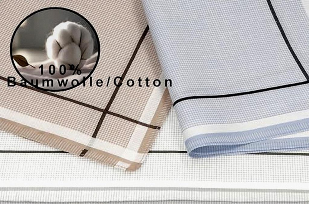 Stofftaschentücher für Herren und Damen, 100% Baumwolle, Größe 40x40 cm, Leo 5