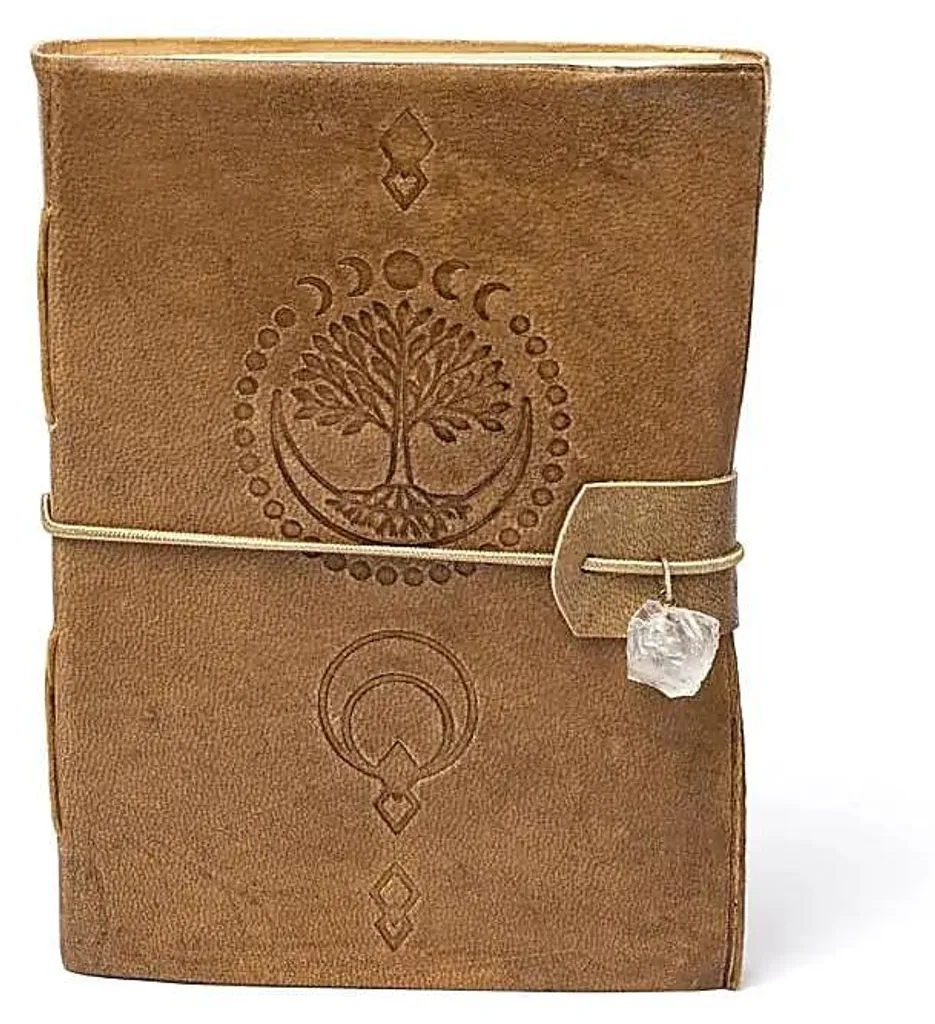 Journal de Bord Arbre de Vie, Couverture Souple et Pierre Naturelle