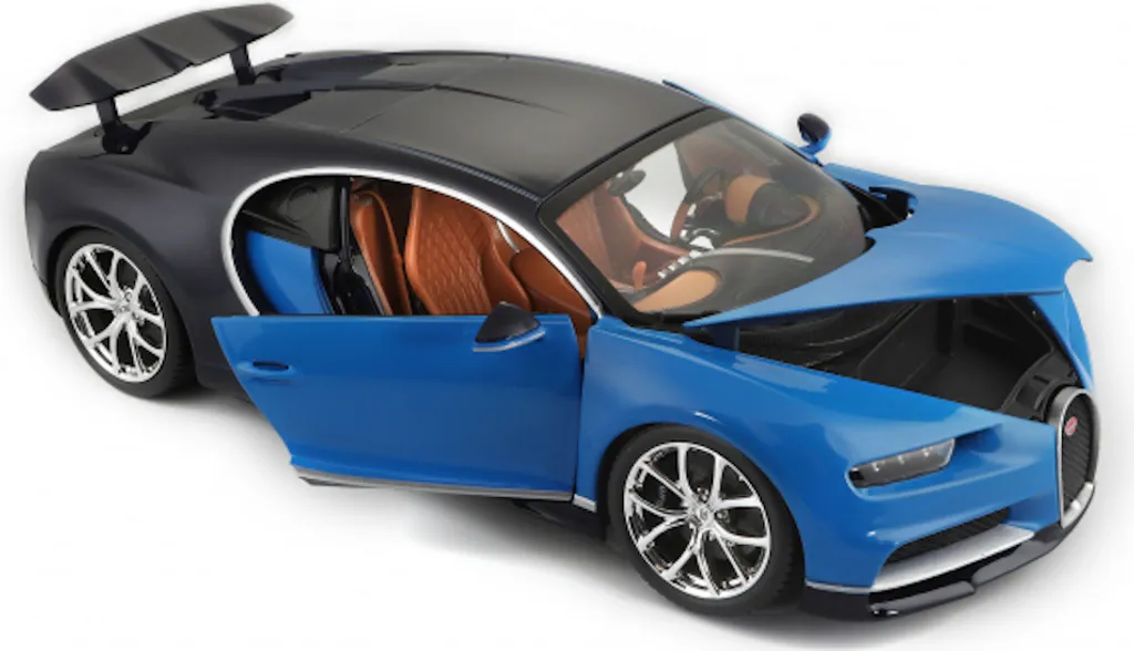 Bugatti Chiron Bburago 1:18 Plus Bleue - Finitions Détails et Portes Ouvrantes - 5
