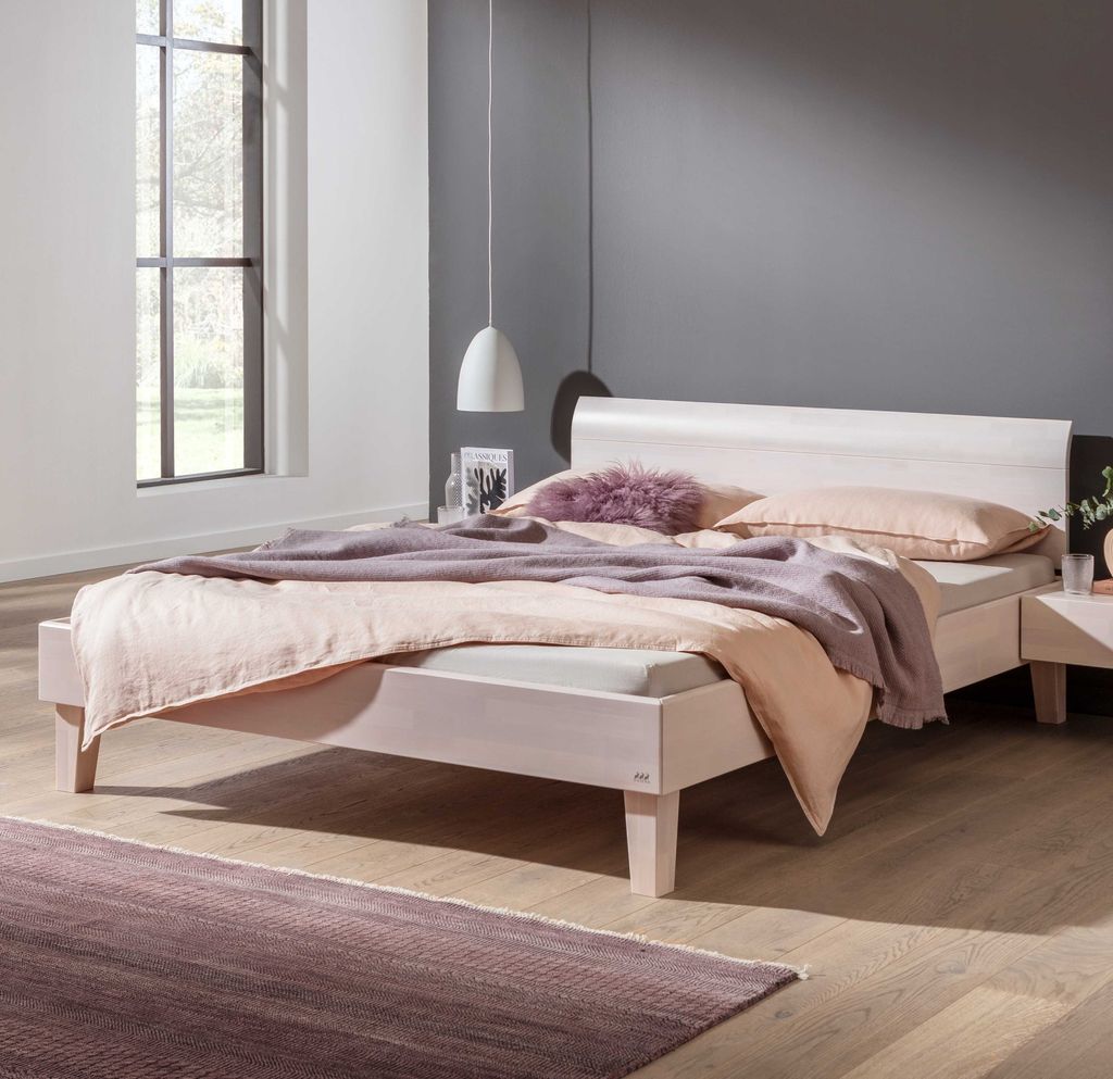 HASENA Wood Line Bett Premium 18 Juve 25 Buche weiß 160x200