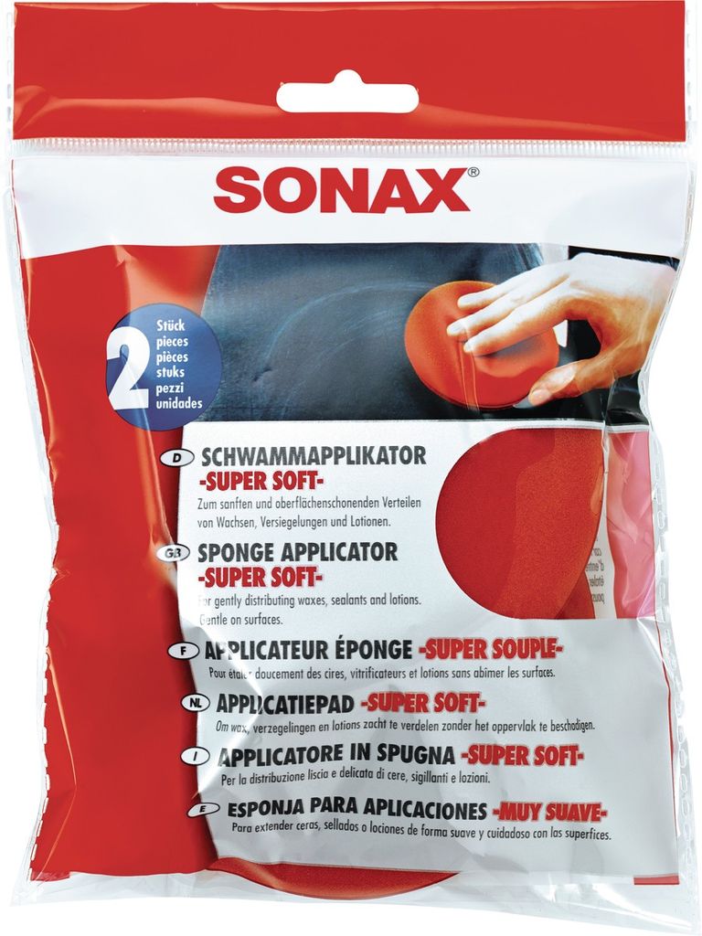 SONAX SchwammApplikator -Super Soft- 2 Stück Produktbild 