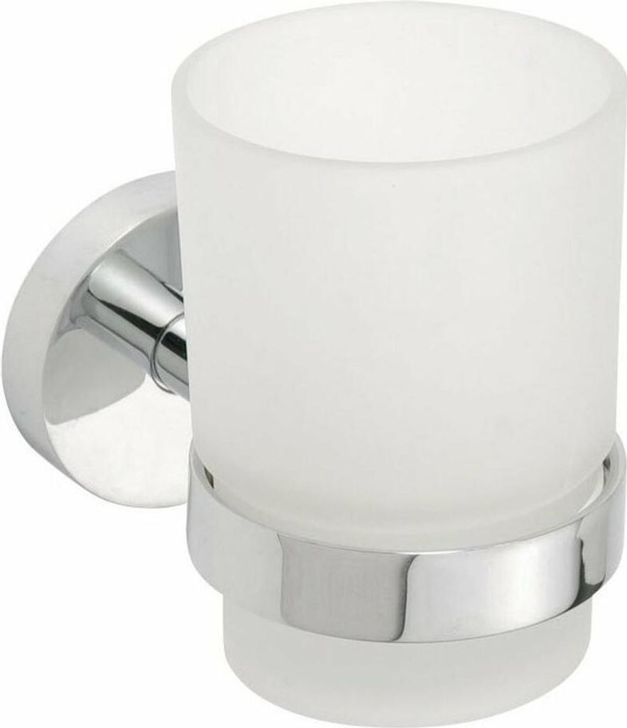 Glashalter OMEGA aus Chrom + Glas 7x9,5x10,5cm BEMETA