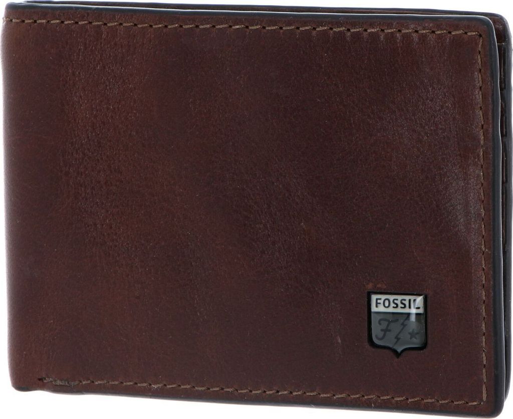 FOSSIL Leder Geldbörse Jesse Bifold Wallet Cognac braun