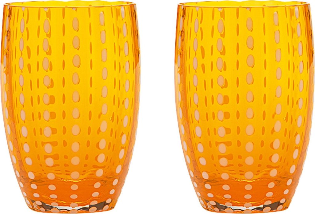 Zafferano Perle Orange Glas - Farbiges mundgeblasenes Glas, Produktbild 