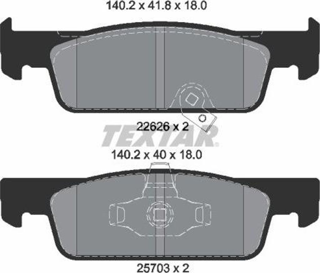 TEXTAR Bremsbeläge Satz Vorne für SMART FORTWO Coupe (453) 2262601