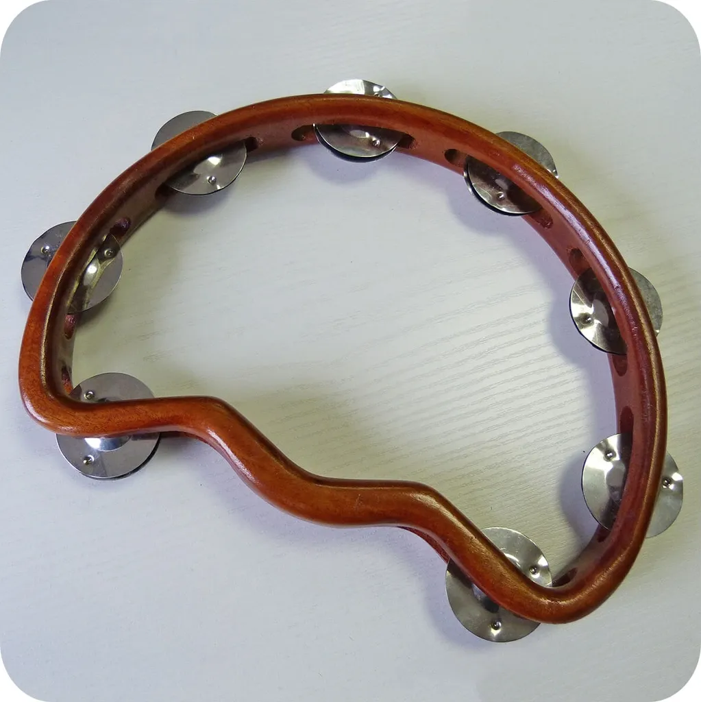 Tambourin en Bois pour Éveil Musical et Rythmique Percussion Scolaire