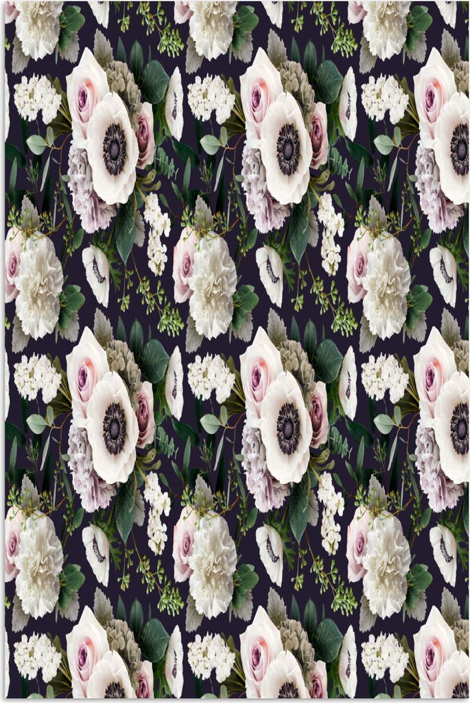MuchoWow Poster Blumen - Anemone - Muster - Farben 120x180 cm - Kunstposter