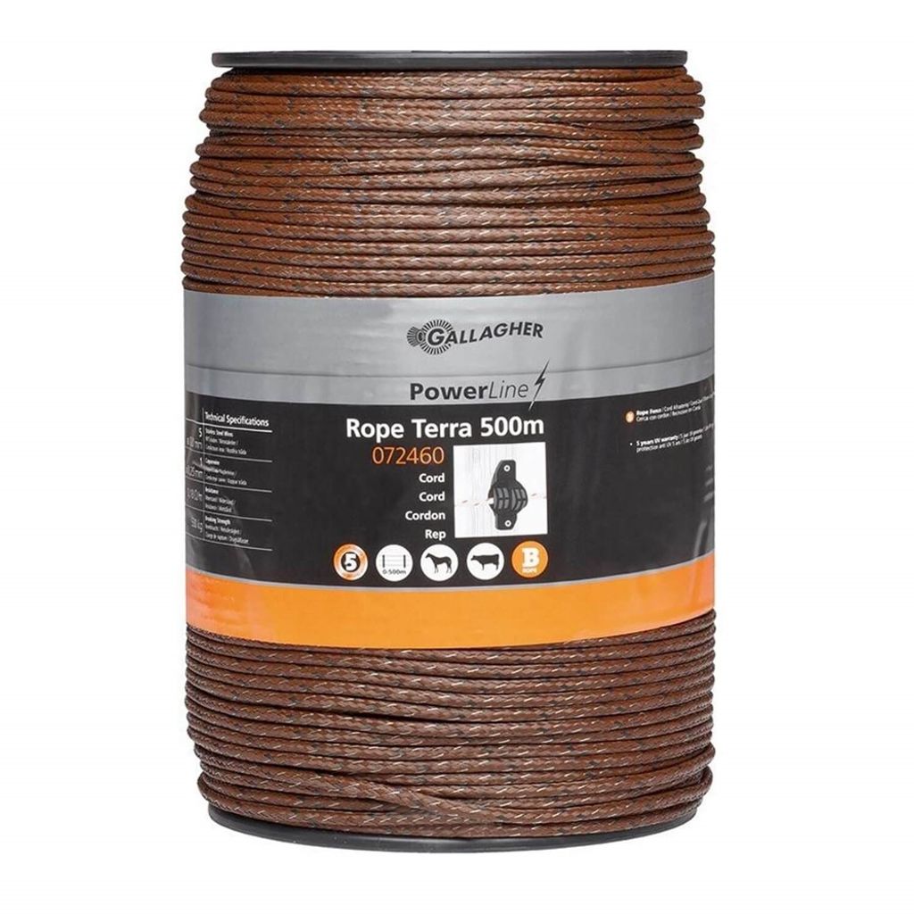 Gallagher PowerLine Kabel (5 MM / Erde) - 500 Meter