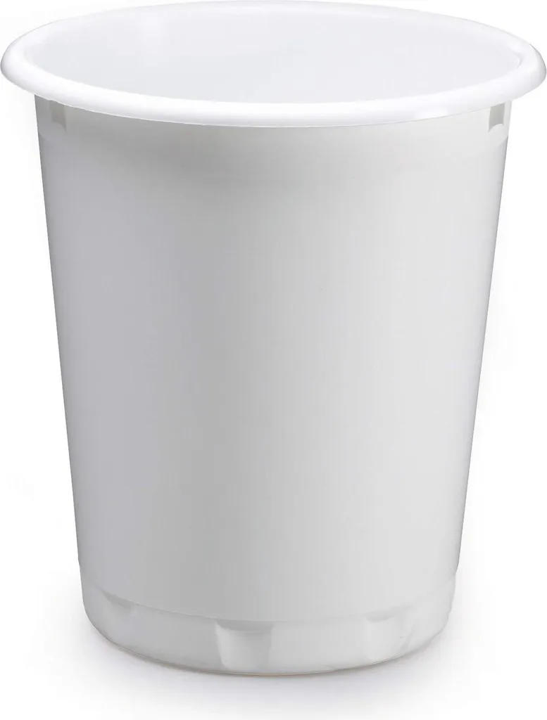 Corbeille à papier métal 13L DURABLE BASIC ronde blanche haute qualité