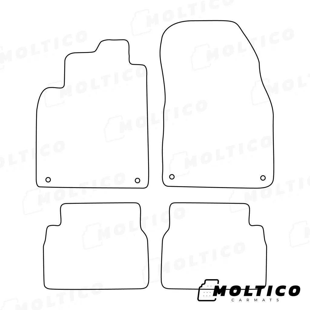 Tappetini Auto Saab 93 II 2002-2011 Set 4 Pezzi Nero Rosso Offerta - 2