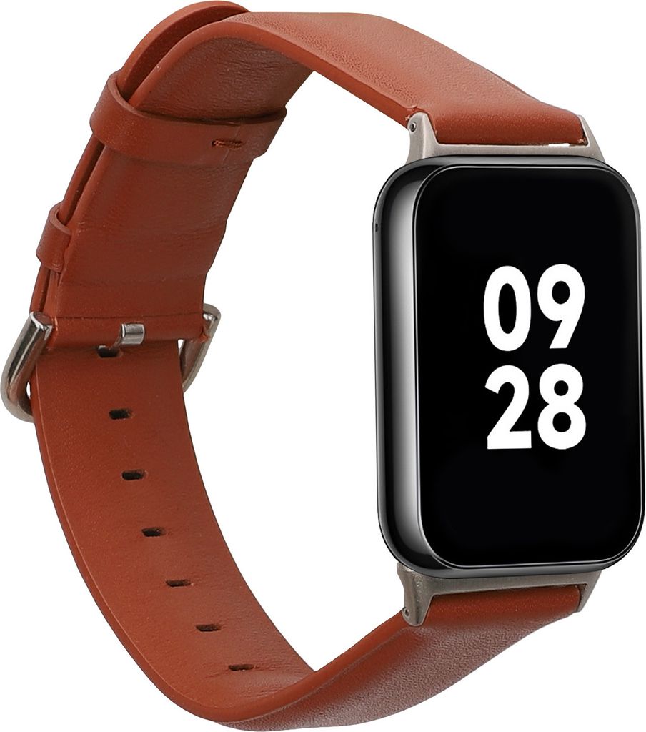 kwmobile Armband kompatibel mit Xiaomi Smart Band 8 Pro / Band 9 Pro / Redmi Watch 5 / Redmi Watch 4 - Echtleder Fitnesstracker Sportarmband Band