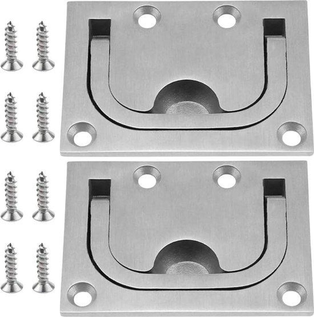 Edelstahl Hebel für Bootsluken, 2er Pack, maritim, einklappbar